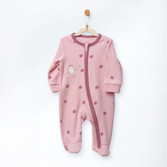 Andywawa Kız Bebek Romper Little Dreamers Fetmuarlı Patikli Tulum Pembe AC27143