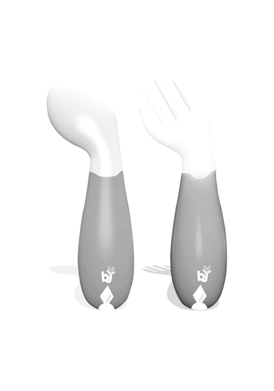 Babyjem Açılı Çatal Kaşık Set Beyaz Art-703