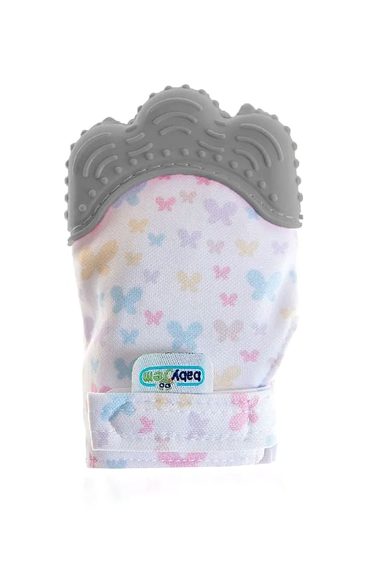 Babyjem Diş Kaşıyıcı Eldiven Gri Kelebek ART-526