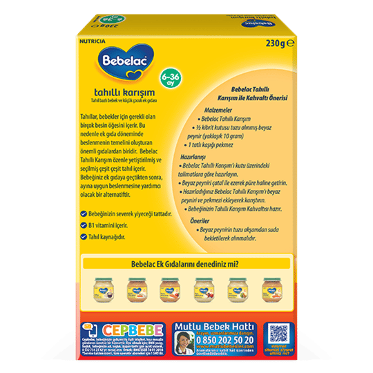 Bebelac Tahıllı Karışım 230 Gr Kaşık Maması
