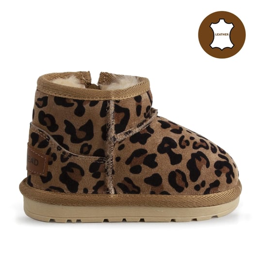 Buckhead Kız Çocuk Nesty Leopar Desenli Tüylü Bot Bej Buck4508