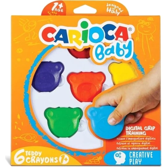 Carioca 6lı Teddy Bebek Crayons Pastel Kalem 42956