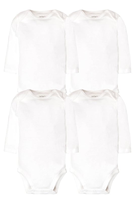 Carters Bebek Uzun Kollu Body Set 4lü Paket Beyaz 1L930610