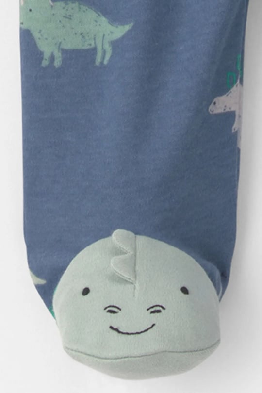 Carters Erkek Bebek Dinozorlu Fermuarlı Patikli Tulum İndigo 1V707410