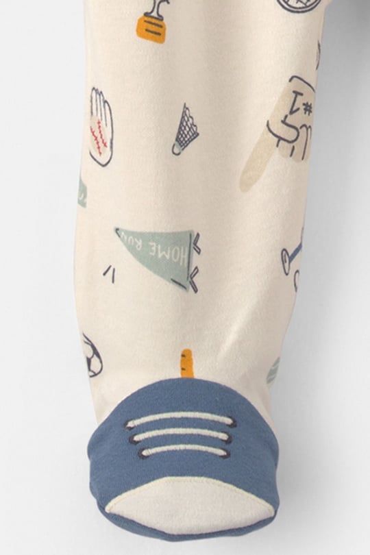 Carters Erkek Bebek Fermuarlı Patikli Tulum Krem 1V707510