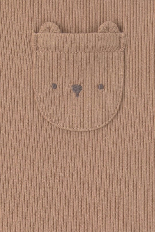 Carters Erkek Bebek Layette Uzun Kollu Tişört Salopet Takım Kahverengi 1V416410