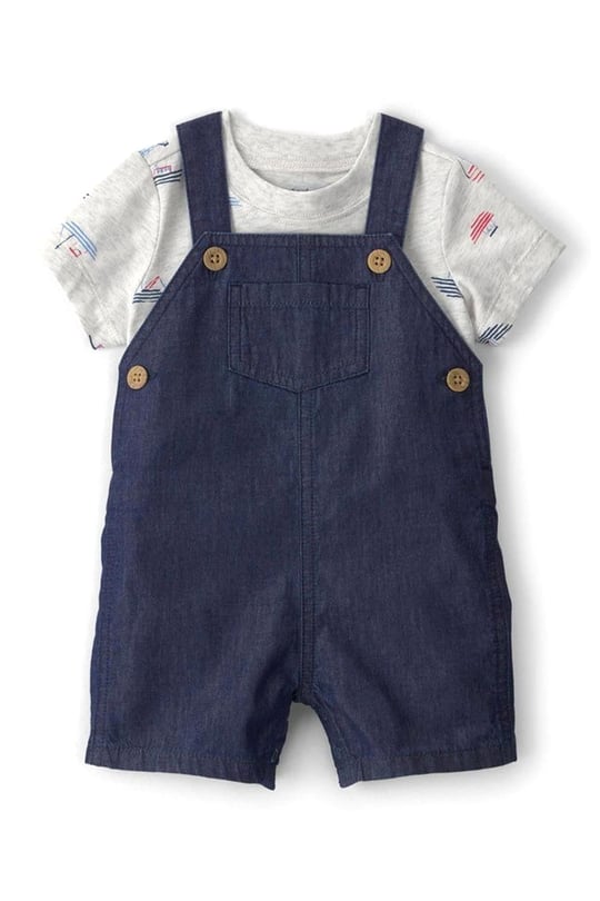 Carters Erkek Bebek Tişört  Salopet Takım Lacivert 1U564010