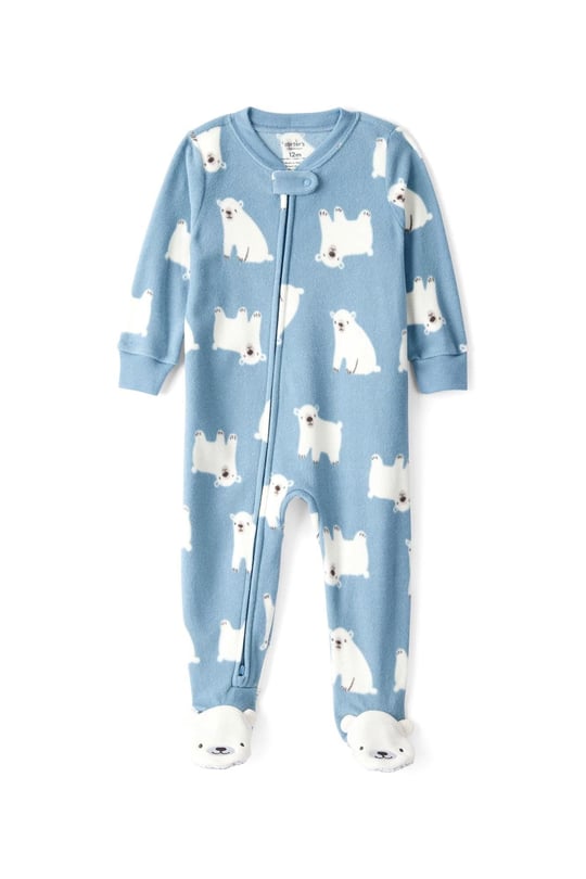 Carters Erkek Çocuk Baskılı Polar Tulum Mavi 2T547810