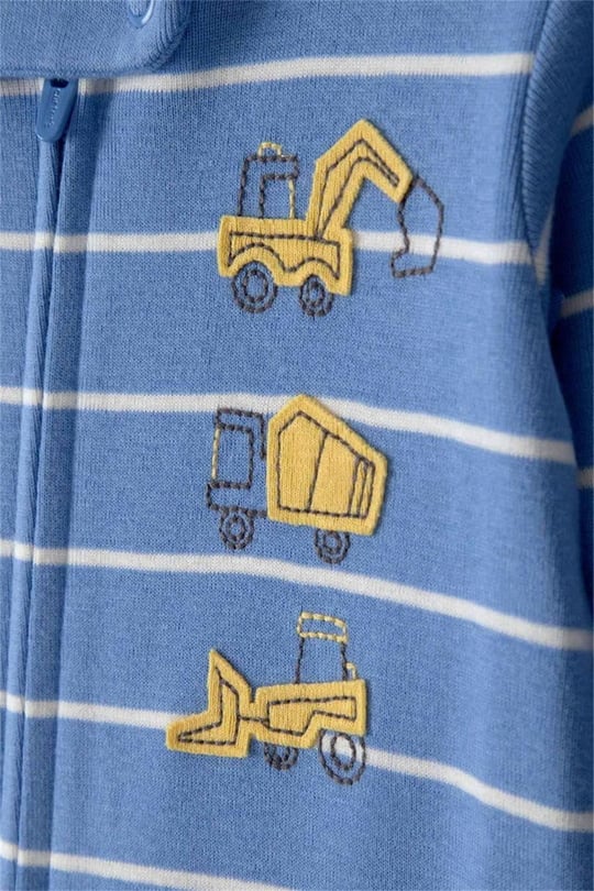 Carters Erkek Çocuk Çizgili Patikli Uyku Tulumu Mavi 2U624610