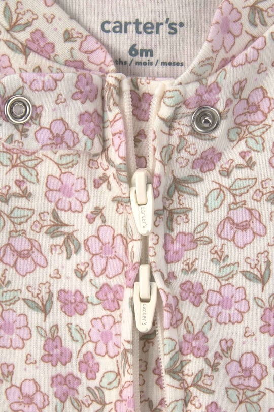 Carters Kız Bebek 2li Fermuarlı Patikli Tulum Lila 1V322010
