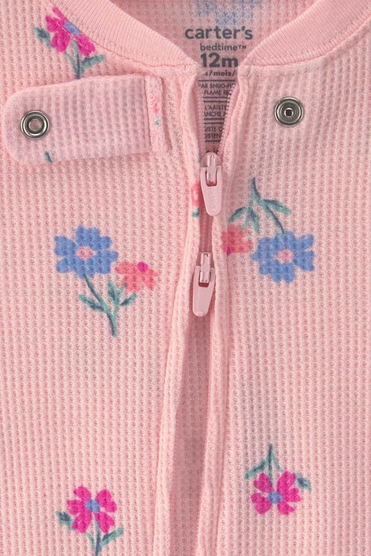 Carters Kız Bebek Fermuarlı Patikli Tulum Pembe 1W136410