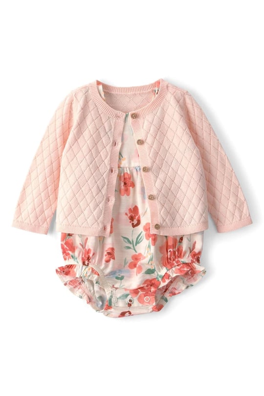 Carters Kız Bebek Hırka Kısa Tulum Takım Somon 1U741210