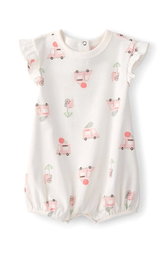 Carters Kız Bebek Kısa Tulum Ekru 1U566510