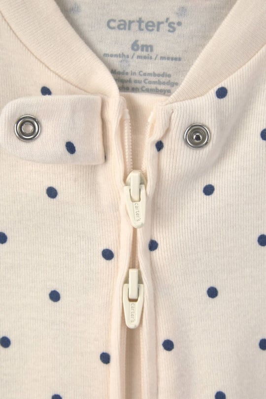 Carters Kız Bebek Layette 2li Fermuarlı Patikli Tulum Set Renkli 1V481210