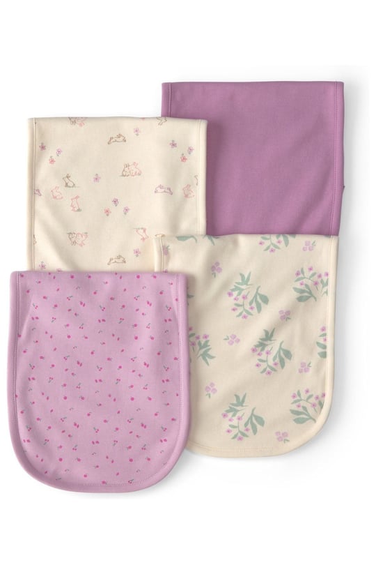 Carters Kız Bebek Layette 4lü Omuz Bezi Lila 1V531810
