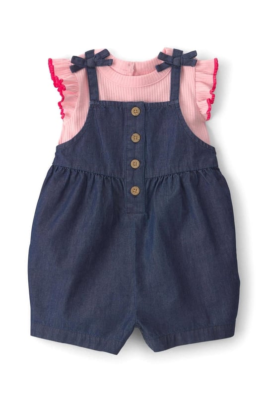 Carters Kız Bebek Salopet Tişört Takım Lacivert 1U563510