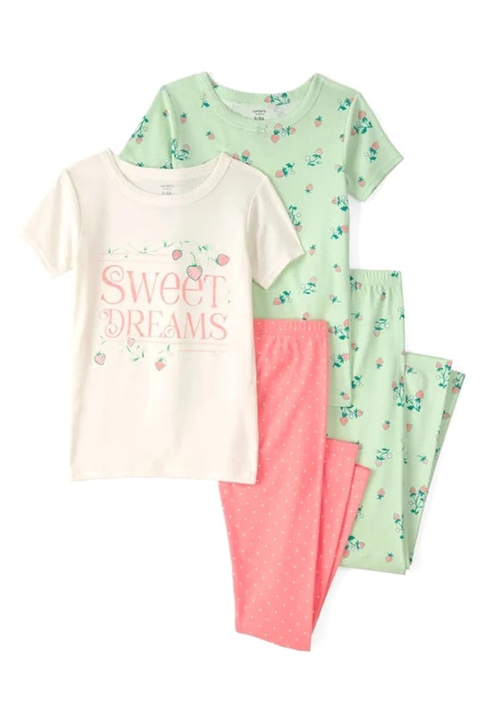Carters Kız Çocuk 4lü Pijama Takımı Yeşil 3U596310