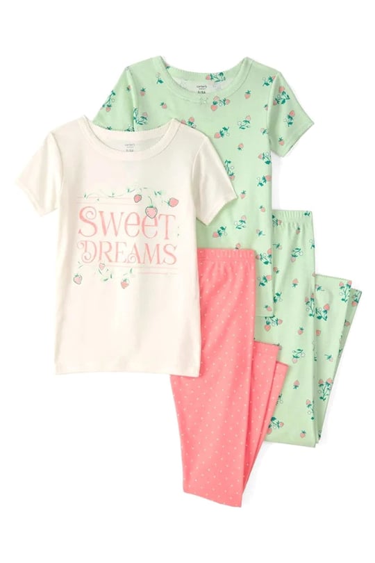 Carters Kız Çocuk 4lü Pijama Takımı Yeşil 3U596310