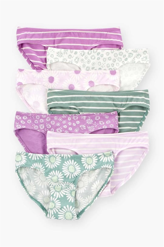 Carter's Kız Çocuk Baskılı 7'li Külot Set Lila 3T733910
