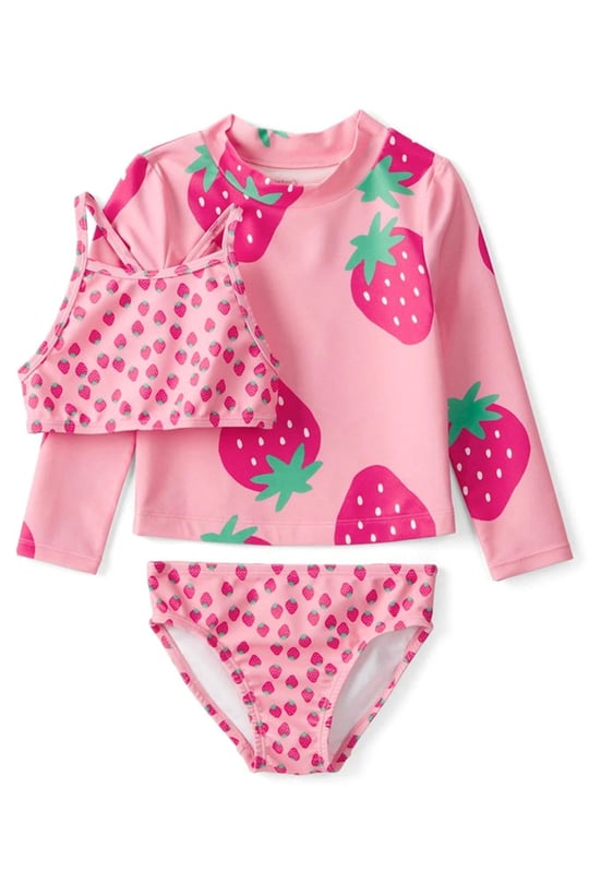 Carters Kız Çocuk Güneş Koruyucu 3lü Mayo Takım Pembe 2U780710