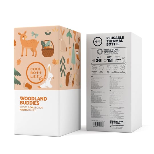 Cool Bottles The Kiddie Bottle Woodland Buddies Pipetli Termos Suluk 350 ML