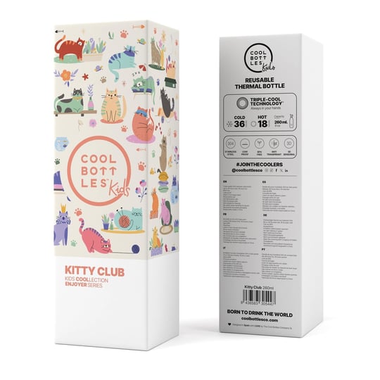 Cool Bottles The Kids Bottle Kitty Club Pipetli Termos Suluk 260 ML