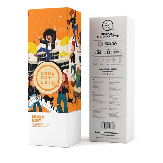 Cool Bottles The Kids Bottle Music Beat Pipetli Termos Suluk 350 ML