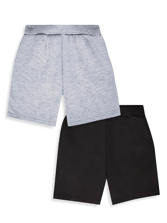 Denokids Erkek Çocuk 2li Şort Set Gri-Lacivert CFF-26Y1-075
