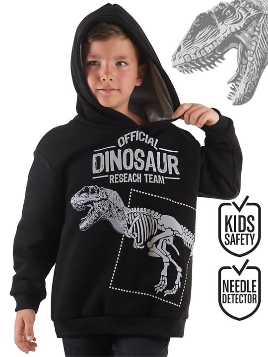 Denokids Erkek Çocuk Dino Research Sweatshirt Siyah MS-24S1-062