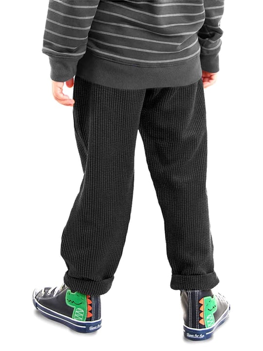 Denokids Erkek Çocuk Fitilli Kadife Pantolon Siyah MS-23S1-040