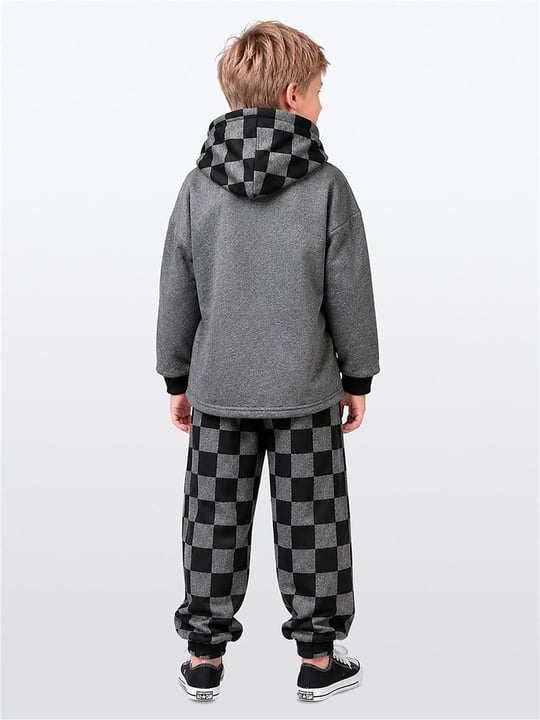 Denokids Erkek Çocuk Keep Smile Eşofman Takımı Antrasit CFF-26S1-013