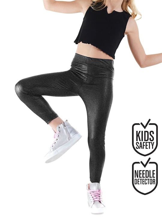 Denokids Kız Çocuk Disko Parlak Tayt Siyah CFF-24S1-171