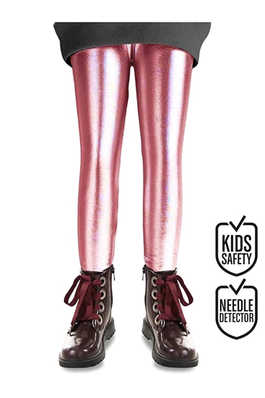 Denokids Kız Çocuk Parlak Uzun Tayt Metalik Pembe CFF-24S1-159