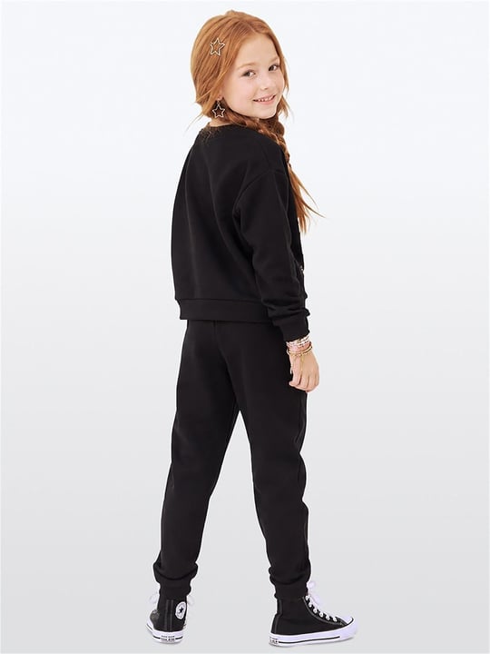 Denokids Kız Çocuk Peluş Unicorn Eşofman Takımı Siyah CFF-26S1-065