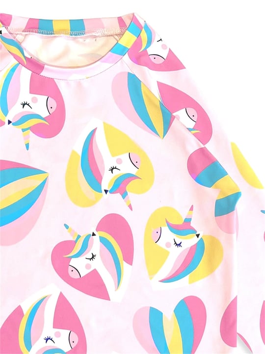 Denokids Kız Çocuk UV Korumalı Unicorn Mayo Tişört CFF-26Y1-121