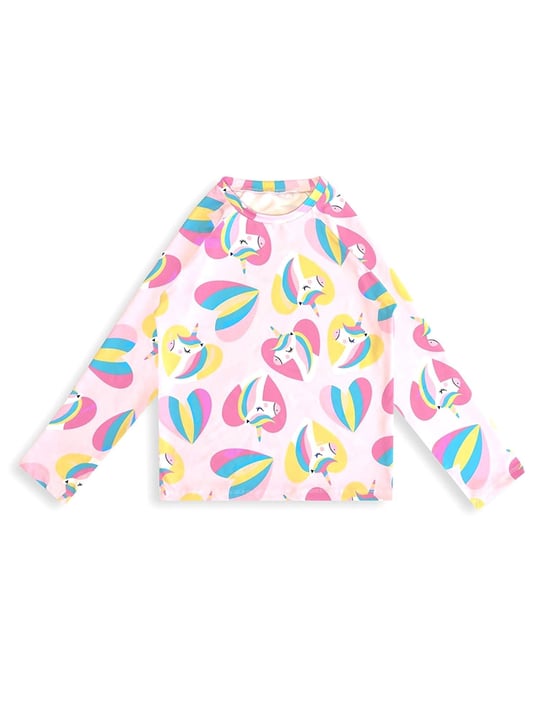 Denokids Kız Çocuk UV Korumalı Unicorn Mayo Tişört CFF-26Y1-121