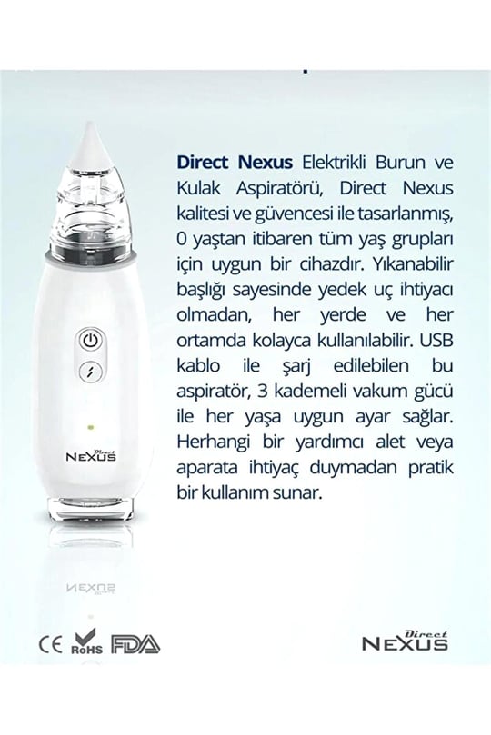 Direct Nexus Elektrikli Bebek Burun Aspiratörü DQ22