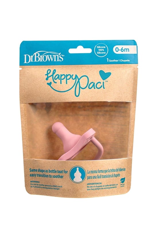 Dr Browns Happy Paci Silikon Emzik 0-6 Ay Pembe 11007