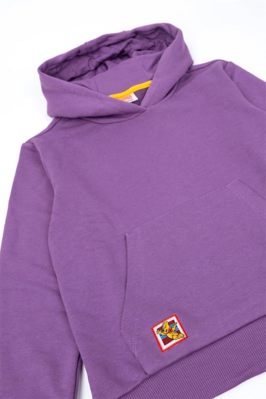 Haribo Kız Çocuk Baskılı Hoodie Sweatshirt Mor HRBTXT321