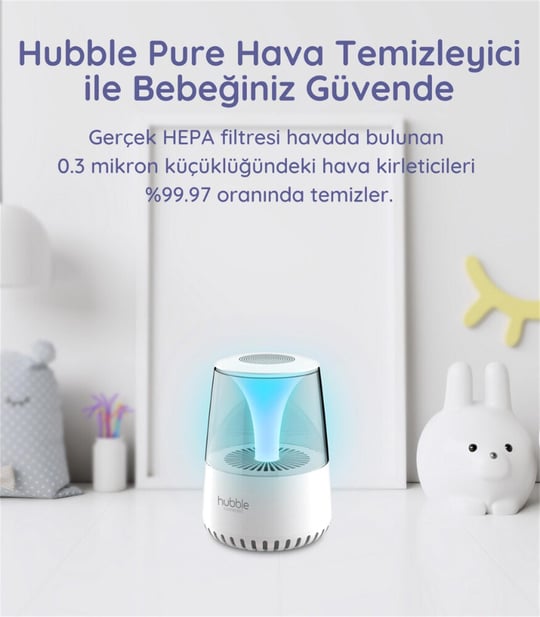 Hubble Pure Hava Temizleyici + Gece Lambası ve Bt Hoparlör