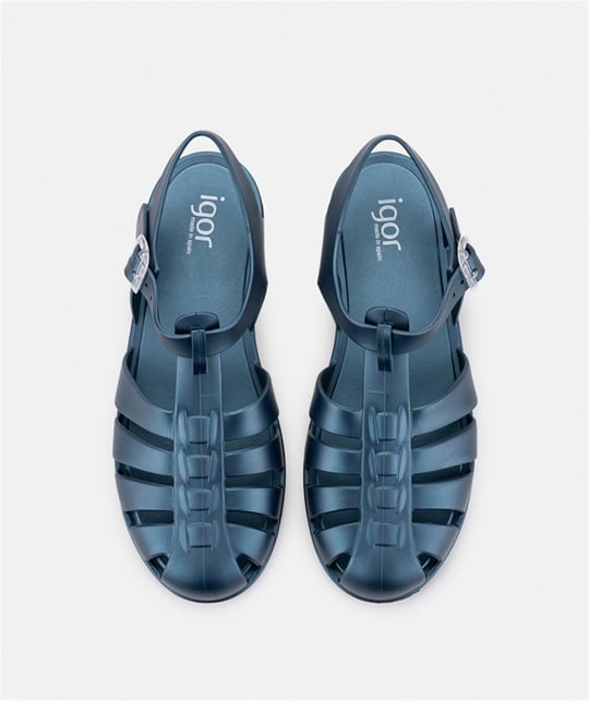 İgor Kadın Biarritz Shiny Metal Sandalet Petrol S10346(BB340)-353