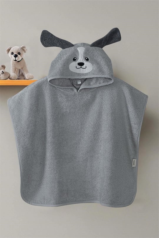 Kanz Bebek Dog Havlu Panço Gri KNZ-038