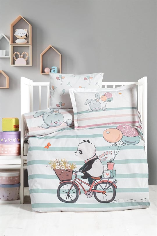 Kanz Bebek Little Panda Pamuklu 4 Parça Nevresim Takımı KNZ-001