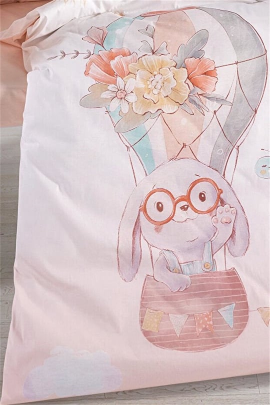 Kanz Kız Bebek Flying Rabbit Pamuklu 8 Parça Uyku Seti KNZ-003