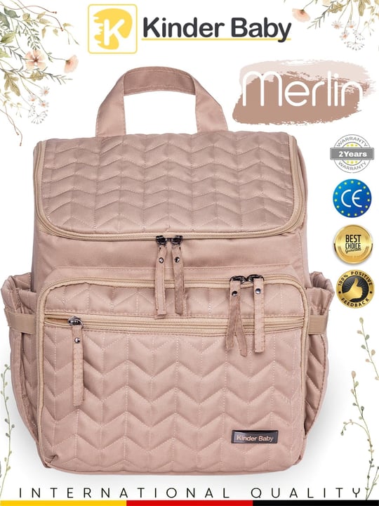 Kinder Baby Merlin Anne Bebek Bakım Çantası Vizon