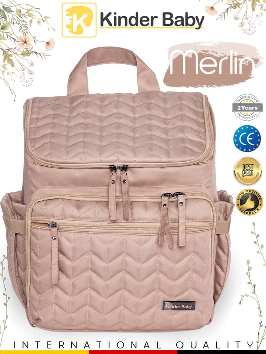 Kinder Baby Merlin Anne Bebek Bakım Çantası Vizon