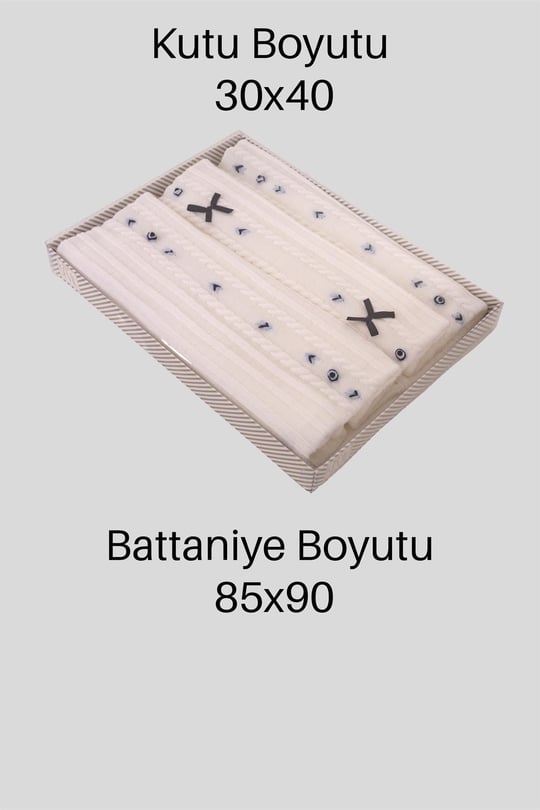 Kinder Baby Sevil Erkek Bebek Desenli Triko Battaniye Beyaz 1013