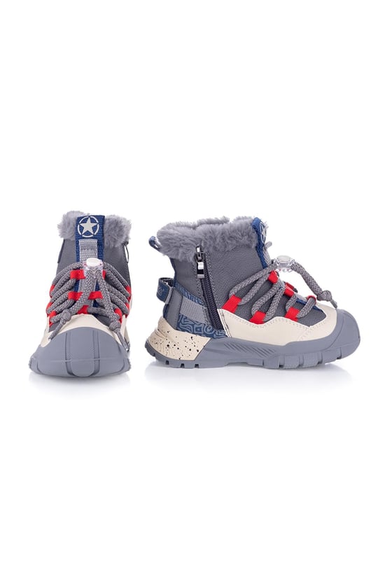 Marco Kids Erkek Çocuk Casual Kar Botu Gri 22672-P