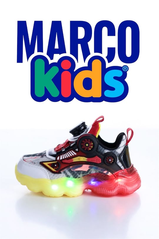 Marco Kids Erkek Çocuk Işıklı Spor Ayakkabı Sarı 26Y1214