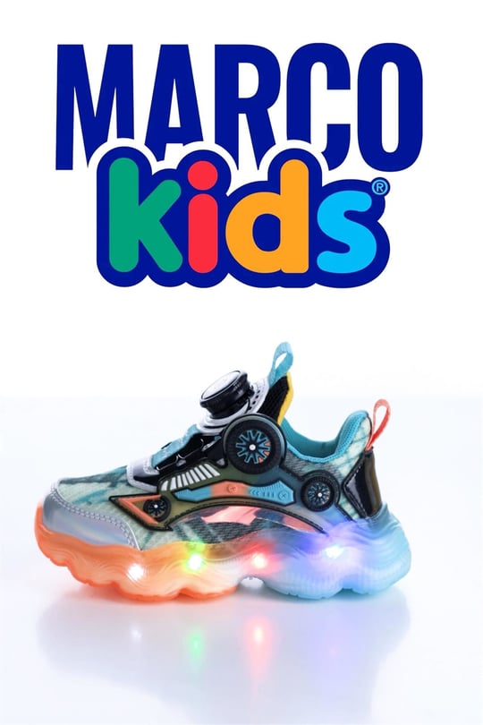 Marco Kids Erkek Çocuk Işıklı Spor Ayakkabı Turuncu 26Y1214